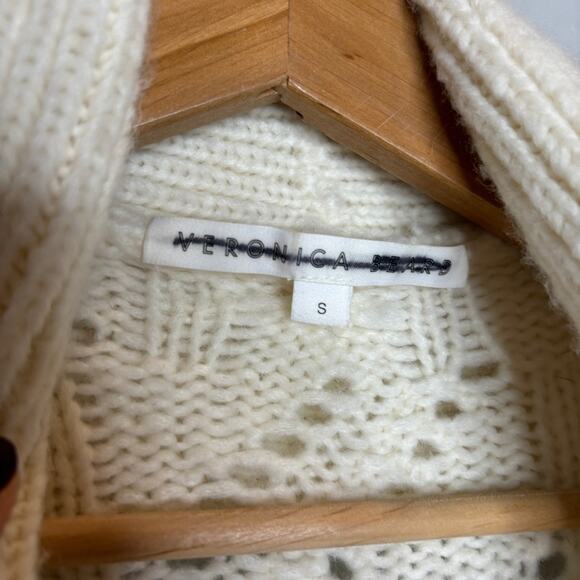 Veronica Beard Oversized Crochet Knit Belted Cardigan - Picture 10 of 10